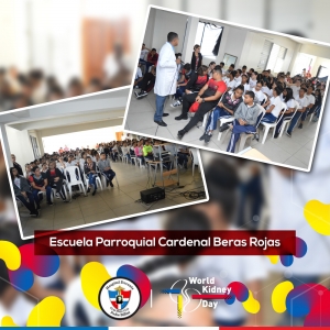 Charla Previniendo Enfermedades Renales en la Adolescencia en la Escuela Parroquial Cardenal Beras Rojas